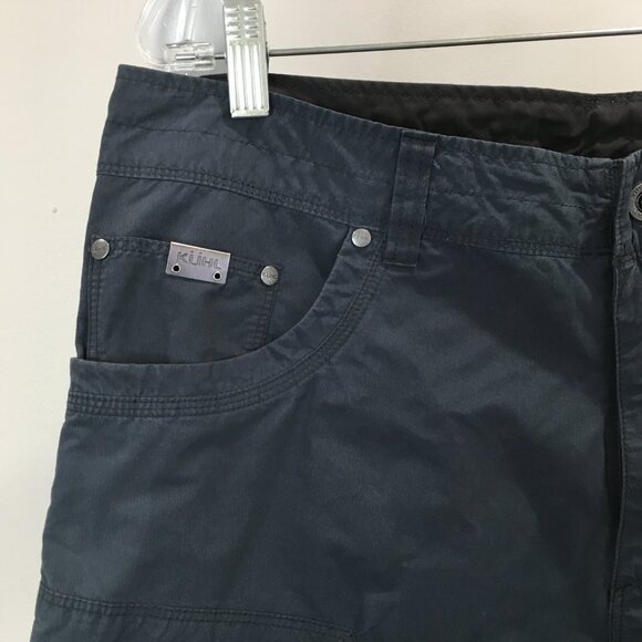 KUHL Gray/Blue'ish Logo Hardware Knee Detailing Activewear Hiking Outdoor Pant - Picture 6 of 14